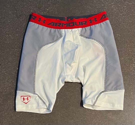 Like New Under Armour Youth Compression Sliding Shorts (Check Description)