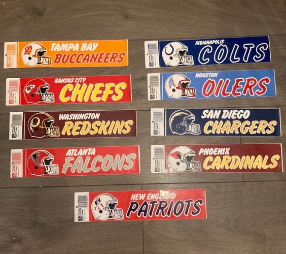 Vintage NFL Bumper Stickers