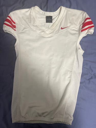 Nike White/Red Stripe Large Football Practice Jersey $80