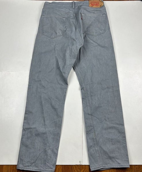 Button Fly Repurposed Slim Straight Leg Denim