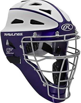 NWT Rawlings VELO Junior Fast Pitch Softball Catcher's Mask Purple White