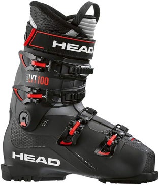 NEW HEAD mens Edge LYT 100 Allride Ski Boots, Black/Red, 29.5 mondo / US about 11.5