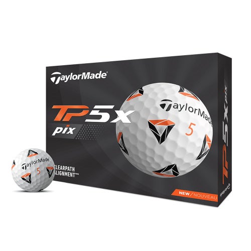Taylor Made TP5x Pix Golf Balls (Yellow, 24pk, 2021) 2dz NEW