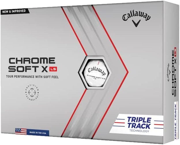 Callaway Chrome Soft X LS Triple Track Golf Balls (White, 12pk) 2022 NEW