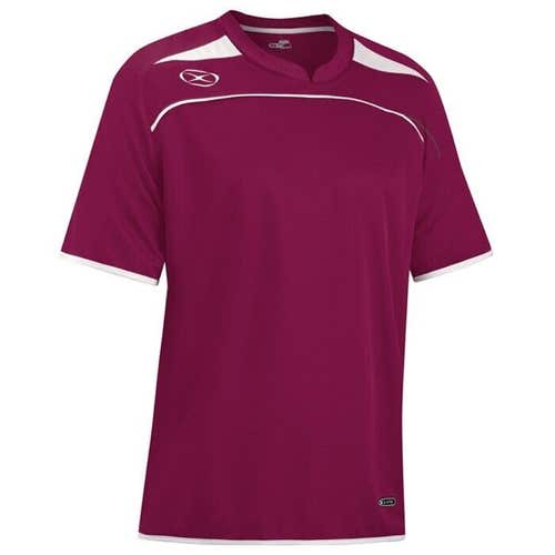 Xara Mens 1060 Cardiff Size Large Maroon White Soccer Jersey NWT