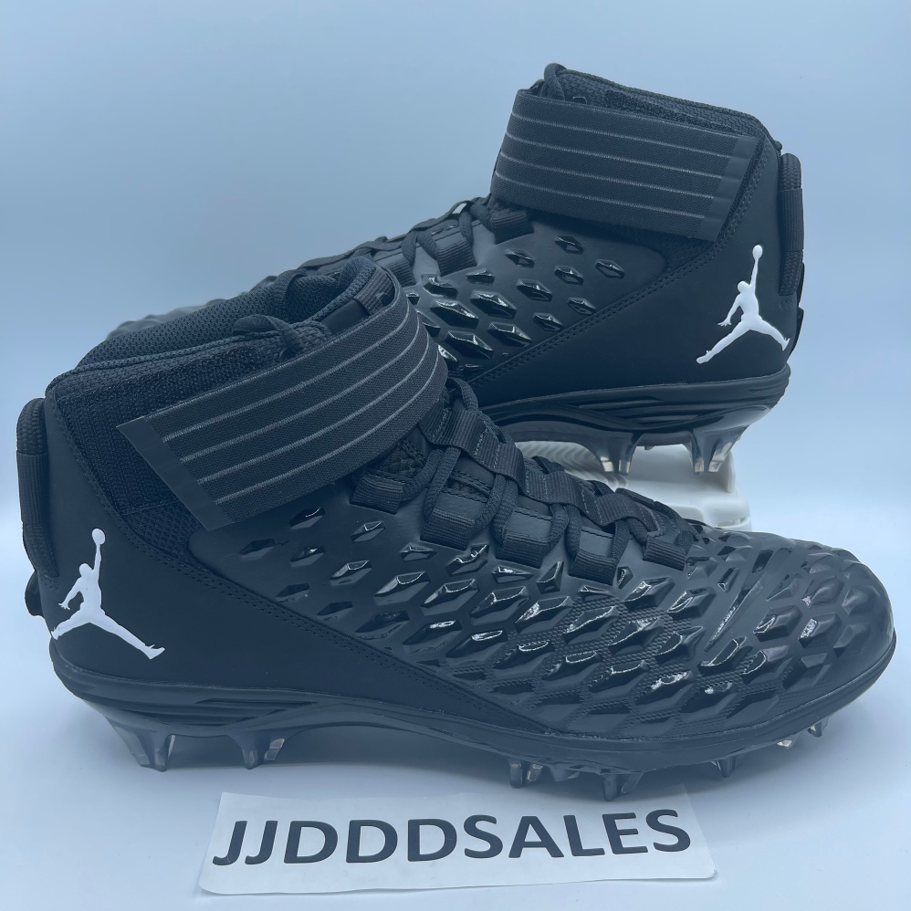 Nike Air Jordan x Force Savage Pro 2 Football Cleats Black White Men’s Size 13.5
