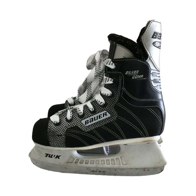 Used Bauer Supreme Silver Junior 1 Ice Hockey Skates