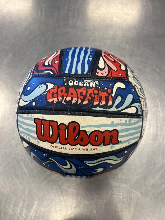 Used Wilson Ocean Graffiti 5 Soccer Balls