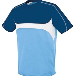 High Five Adult Inferno Essortex Size Medium Light Blue Navy White Soccer Jersey