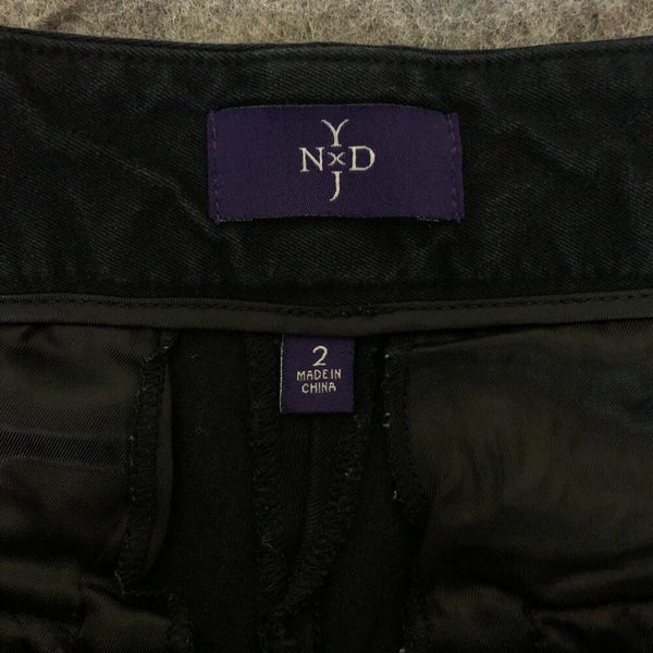 NYDJ Womens Pants 2 Black Chino Slim Ankle Cropped Buckle Career Solid Casual