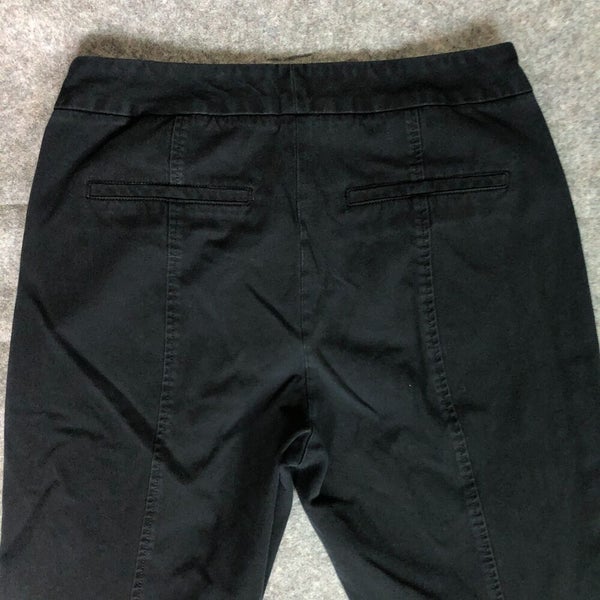 NYDJ Womens Pants 2 Black Chino Slim Ankle Cropped Buckle Career Solid Casual