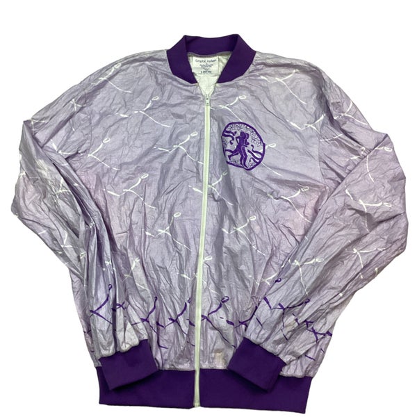 Vintage 80s Bloomsday race featherweight zip up jacket. Made in the USA. 1986.