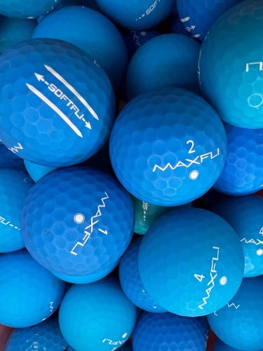 12 Blue Matte Finish Max Fli Near Mint Soft-Fli AAAA Golf Balls..