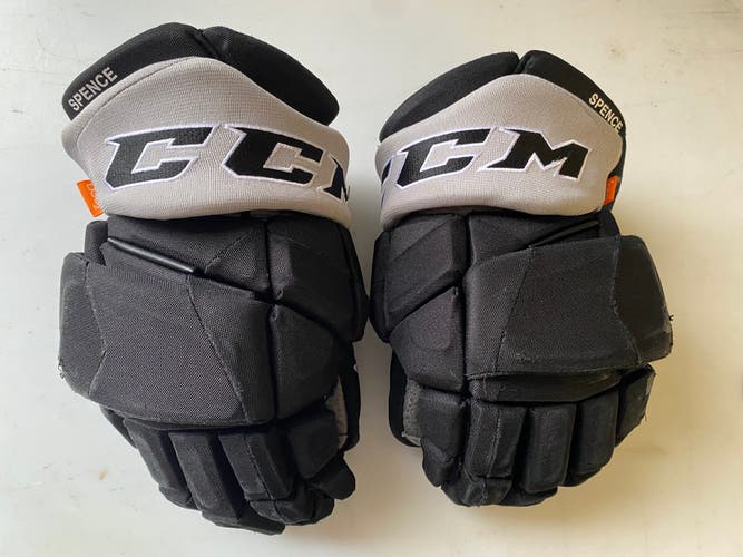 CCM JetSpeed FT1 Pro Stock Hockey Gloves 14" Black LA KINGS 5204