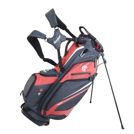 Cleveland Golf Lightweight Stand Bag - 14-Way Golf Bag - 5.7lbs - CHARCOAL / RED