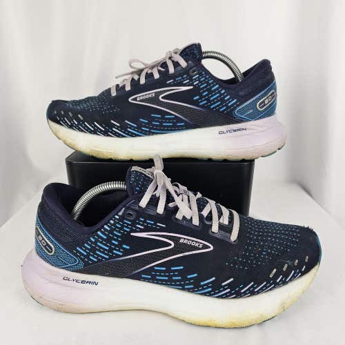 BROOKS Women Running Shoes Glycerin 20 Blue/Purple Size 12 B Medium 1203691B499
