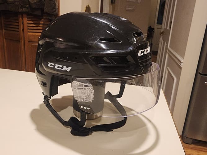 Large Black CCM Resistance Helmet with visor