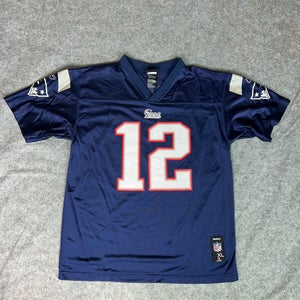 New England Patriots Boys Jersey Extra Large Blue Tom Brady Youth Reebok NFL