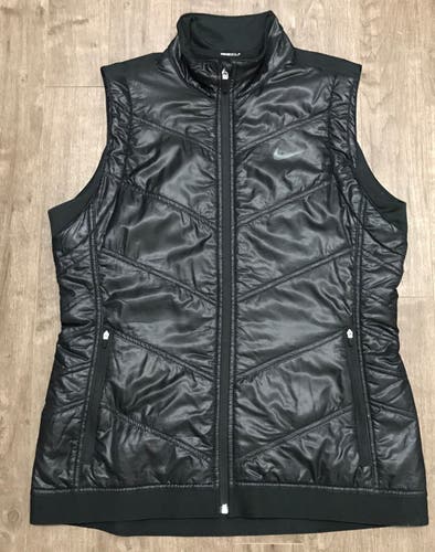 Nike Golf Sleeveless Vest Jacket Full Zip Women's Large - Black