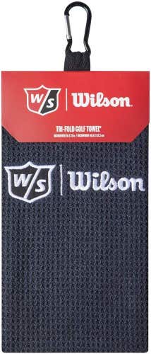 Wilson Staff Microfiber Tri-fold Towel 2022 (Black, 16" x 21") Golf NEW