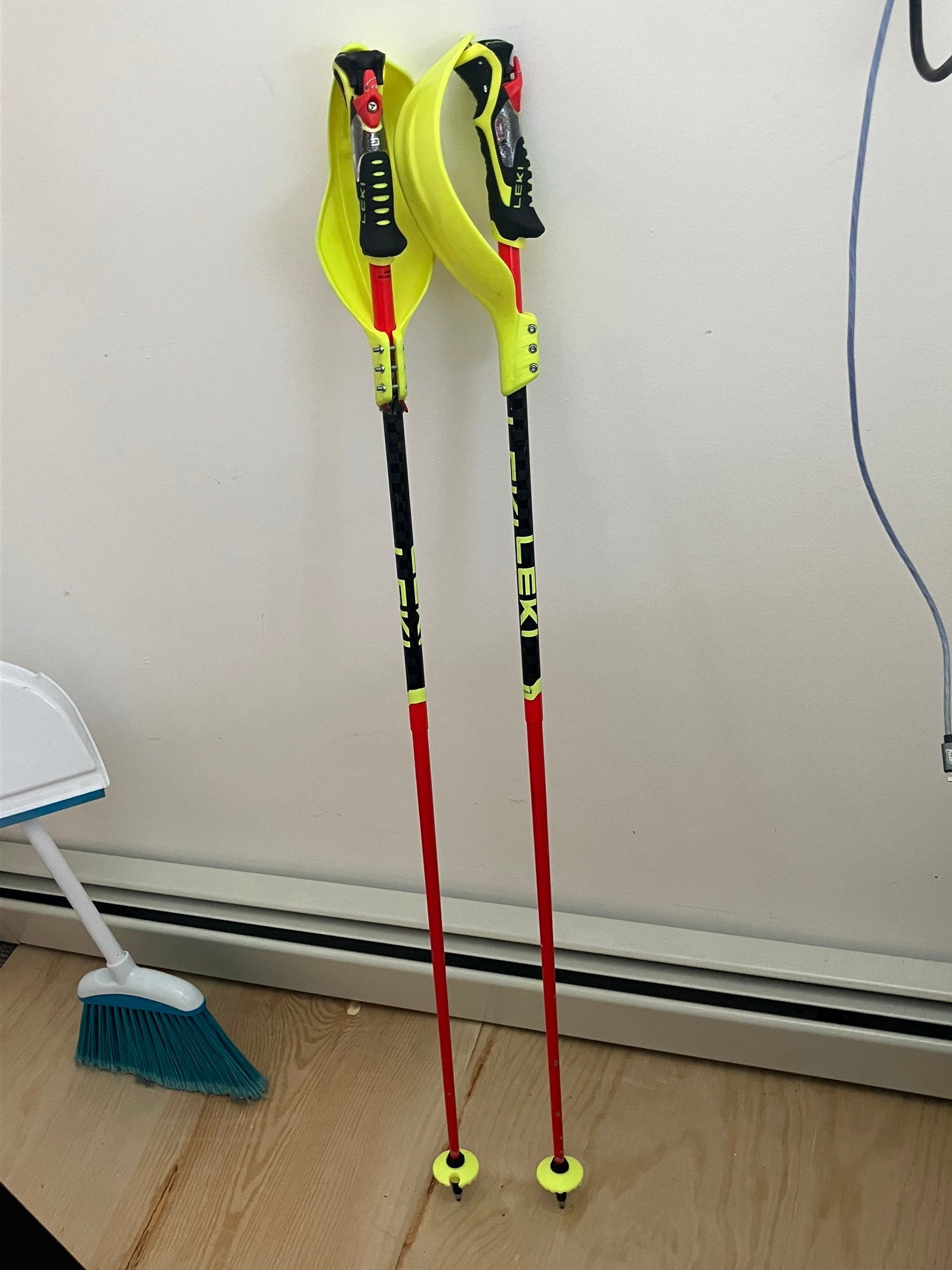 Leki World Cup Carbon SL (Venom 3D) Poles, with WC guards
