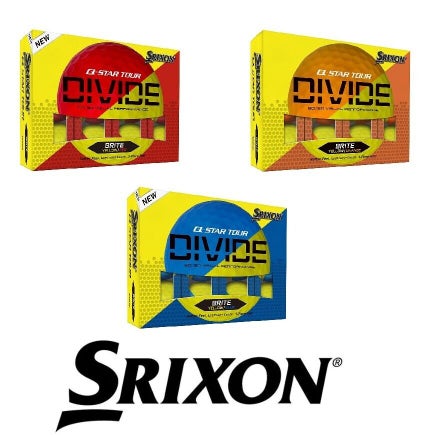 Srixon Q-Star Tour Divide Golf Balls - NEW 2024 Model! -Split Matte Color Yellow