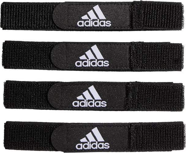 Adidas Adult One Size Fits All Black 4 Pack Soccer Shin Guard Straps NWT