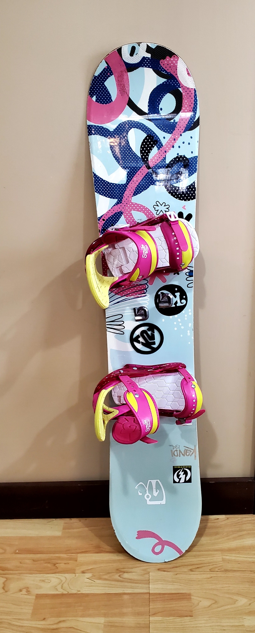 Used Women's K2 Kandi Snowboard 134cm with Burton Scribe small Freestyle True Twin.