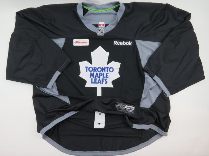 Toronto Maple Leafs Practice Worn Authentic NHL Hockey Jersey Black Size 58+ GOALIE