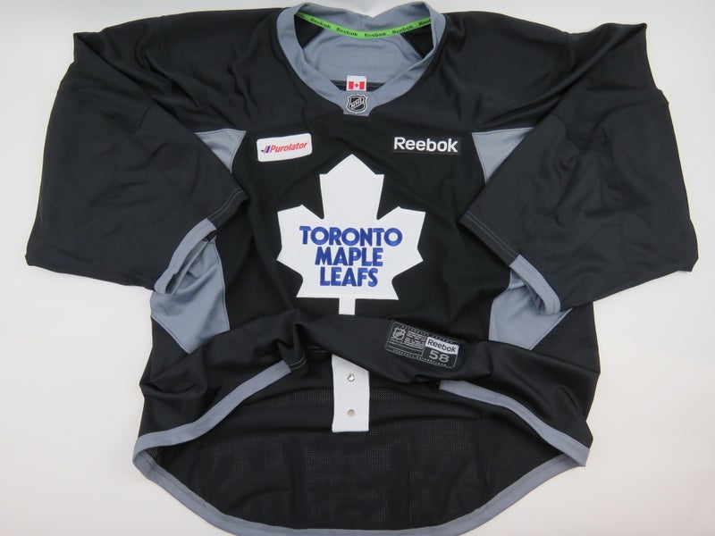 Toronto Maple Leafs Practice Worn Authentic NHL Hockey Jersey Black Size 58 GOALIE