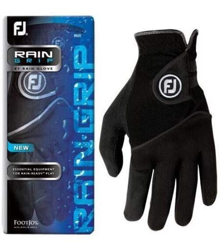 FootJoy RainGrip Wet Weather Mens Golf Gloves 1 Pair Black Cadet Small S #99999
