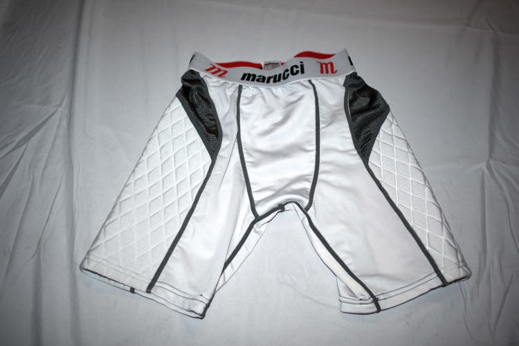 Marucci Elite Padded Slider Shorts w/Cup Pocket, White, Youth Large - Great Condition!
