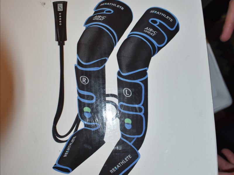 Re-Athlete Air-C + Heat Air Compression Massager, Thigh/Calf/Feet w/Bag