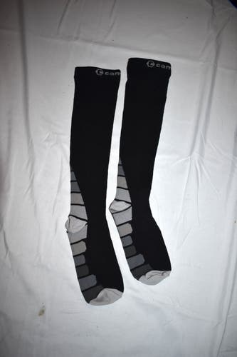 Adult Compression Socks, Black/Gray, Large/Extra Large - New Condition!