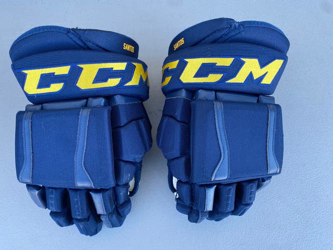 CCM HGCL Crazy Light Pro Stock 14" Hockey Gloves Blues 5215