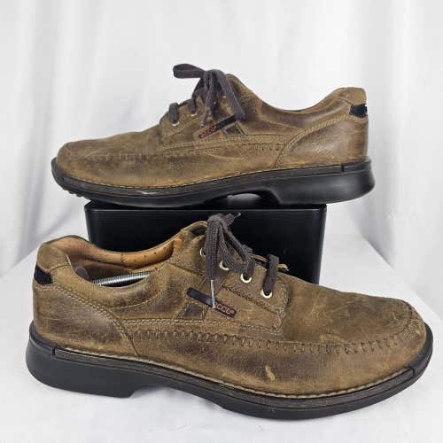 Ecco Shoes Brown Fusion Lace Up Moc Toe Shoes Leather Size 47, Mens 13-13.5