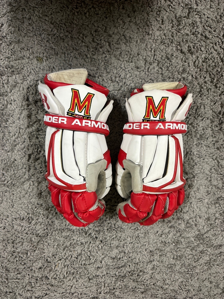 Used Maryland Under Armour Lacrosse Gloves