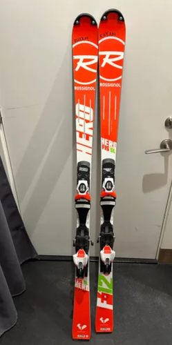 Used Rossignol 157 cm Racing Hero FIS SL Skis With Bindings