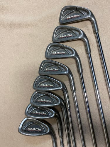 Men's Used Right Handed 845s Silver Scot Iron Set Stiff Flex 8 Pieces Steel Shaft