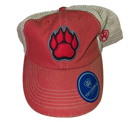NIU Northern Illinois Huskies Hat - Adjustable Relaxed Fit Paw Top Of The World