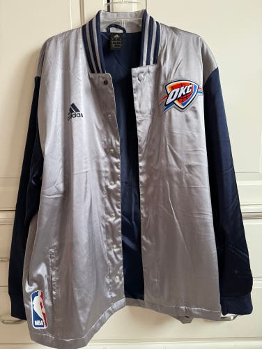 Adidas OKC Thunder NBA Basketball XL Warm up on-court Jacket