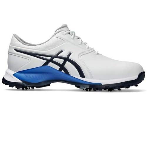 Asics Gel-Ace Pro Golf Shoes - Spiked Waterproof Upper - WHITE MIDNIGHT BLUE 9.5