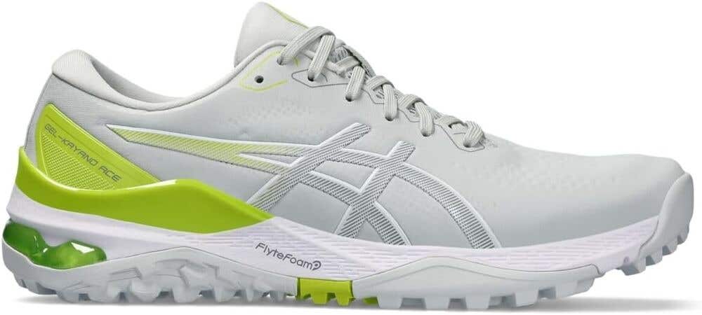 Asics Gel Kayano Ace 2 Golf Shoes - Spikeless Golf - GLACIER GREY / NEON LIME