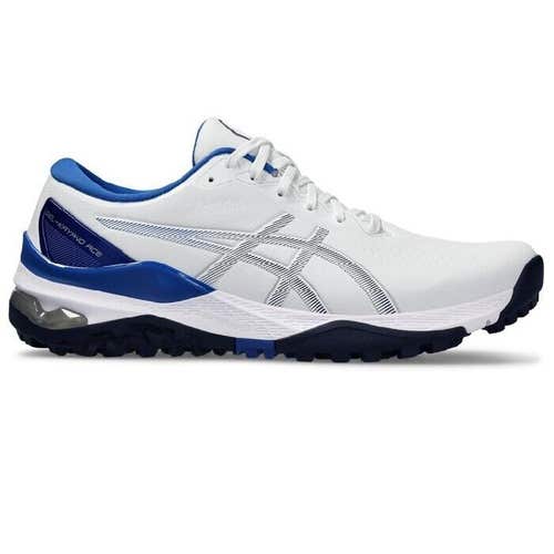 Asics Gel Kayano Ace 2 Golf Shoes - Spikeless Golf Shoes - WHITE / PEACOAT BLUE