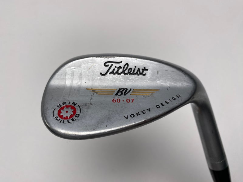 Titleist 2009 Vokey Spin Milled Chrome Lob Wedge LW 60* 7 Bounce Wedge Steel RH