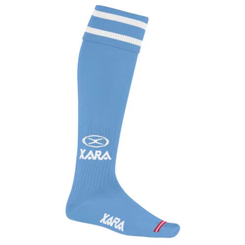 Xara Adult Logo 3033 One Size Fits Most Light Blue Soccer Socks NWT