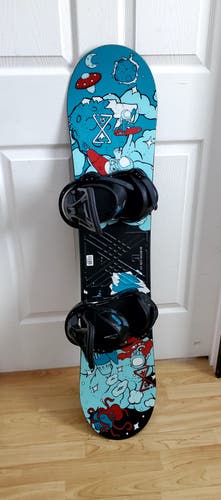 Used Kid's Burton LTR Snowboard 115cm Freestyle With New Bindings small True Twin.