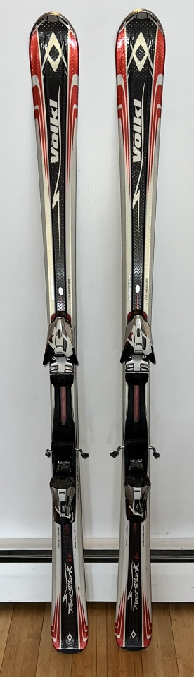 Used Unisex 2010 Volkl 161 cm All Mountain Tigershark 8FT Skis With Marker Motion Bindings