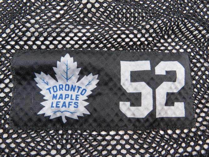Toronto Maple Leafs NHL Pro Stock Hockey Team Player Laundry Bag Black #52