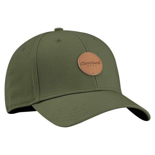 Cleveland Leather Patch Hat -Limited Edition with Leather Strap - OLIVE GREEN